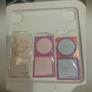 Studio 18 Self-Stick Notes 2- Pack 40 Sheets Each- Set of 3- New Never Used